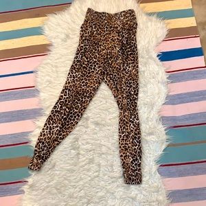 H&M leopard jogger pants loose fit cotton sweatpants sweats